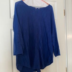 Anthropologie Royal Blue Boatneck Sweater tunic